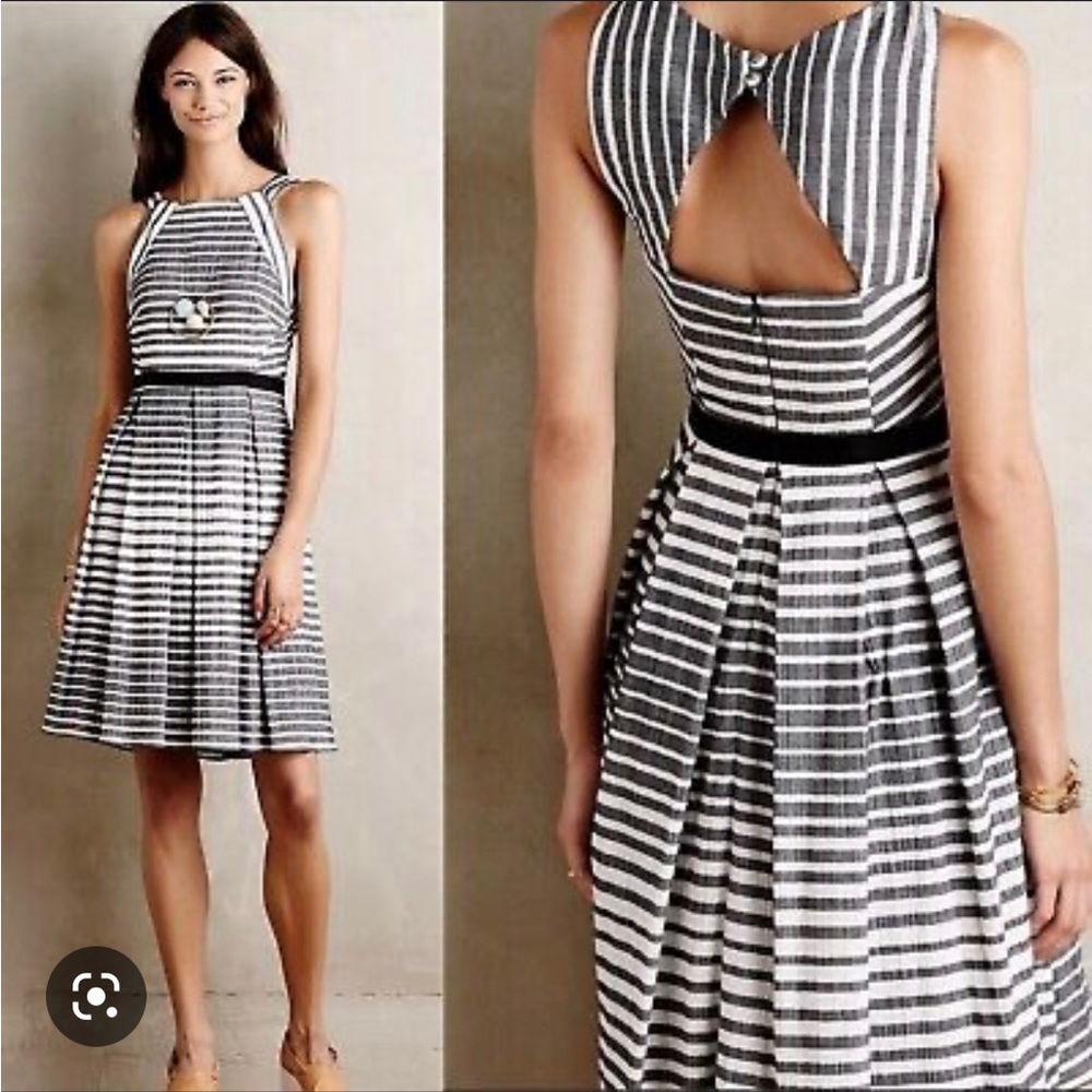 Eva Franco fit and flare black and white dress, 4P